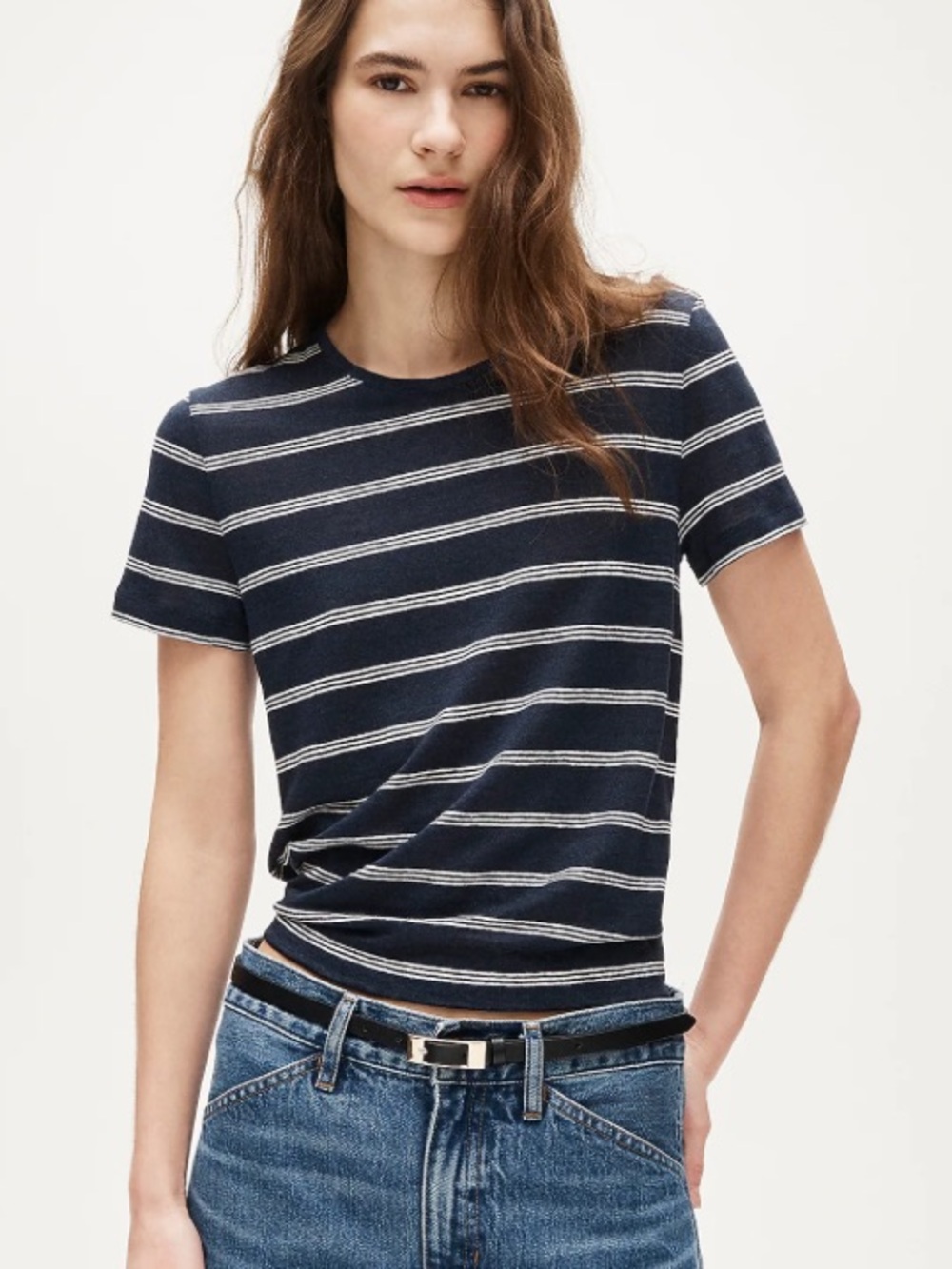 J crew New relaxed linen T-shirt in stripe
